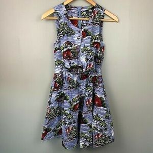 Topshop Island Print Dress